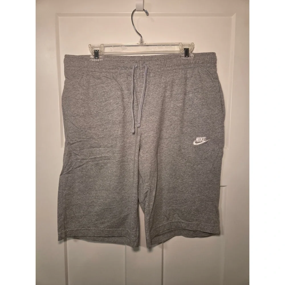 Nike Mens Sportswear Jersey Shorts Heather Grey XL Embroidered Logo BV2772-063